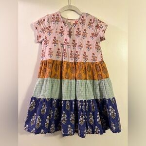 Girls 8 Pink Chicken Patchwork Dress